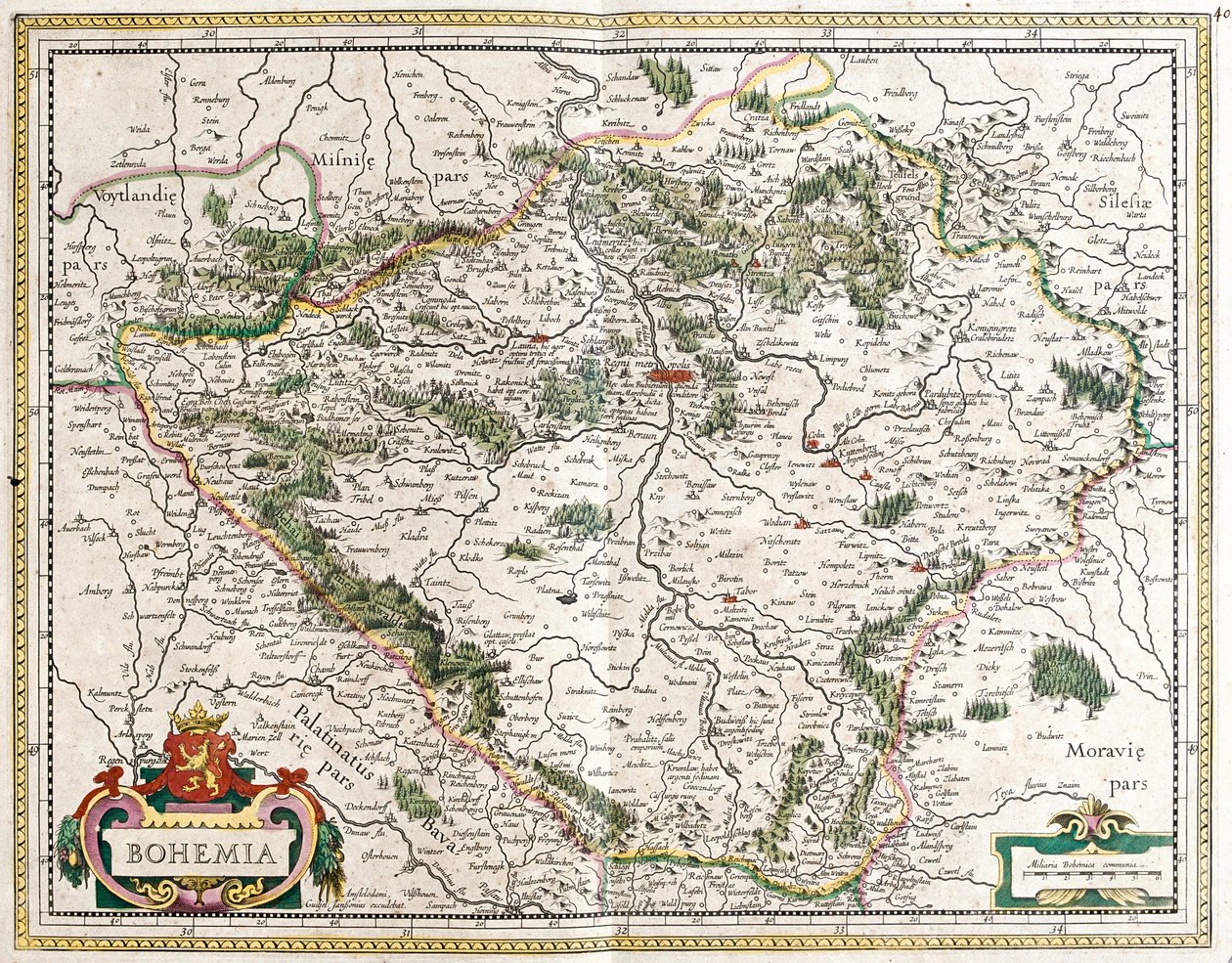 Carte de Bohême (République Tchèque) - Frederick de Wit