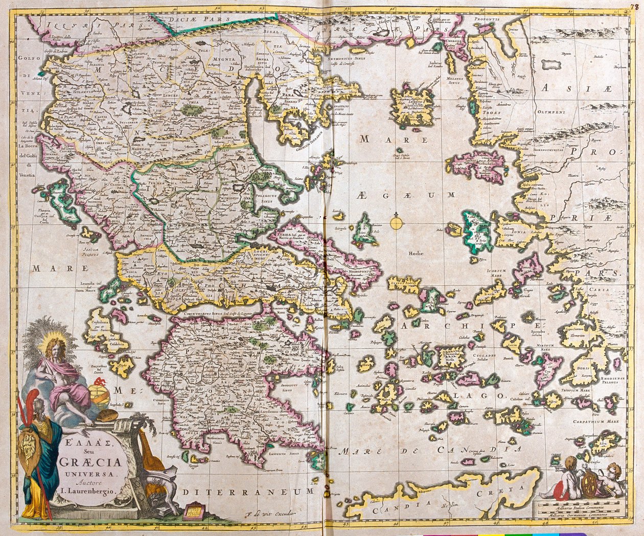 Carte de la Grèce - Frederick de Wit