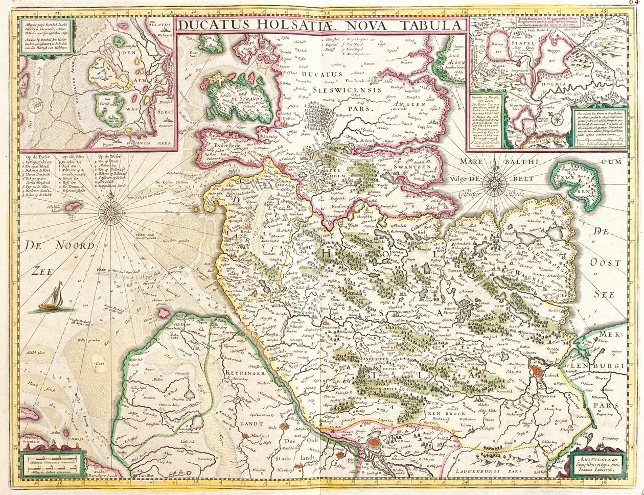 Carte du Duché de Holstein, Allemagne - Frederick de Wit