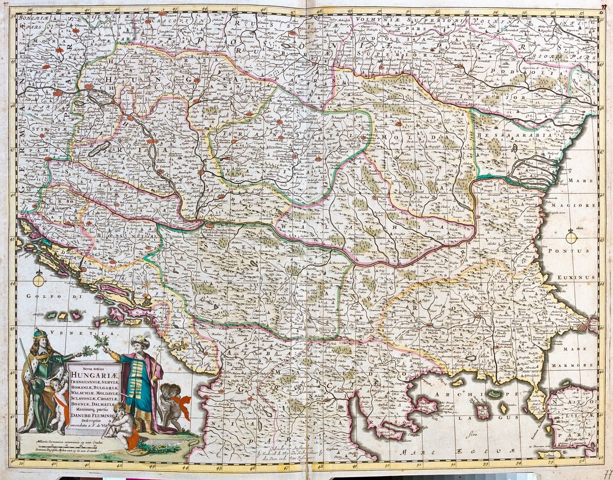 Carte du Royaume de Hongrie (gravure) - Frederick de Wit