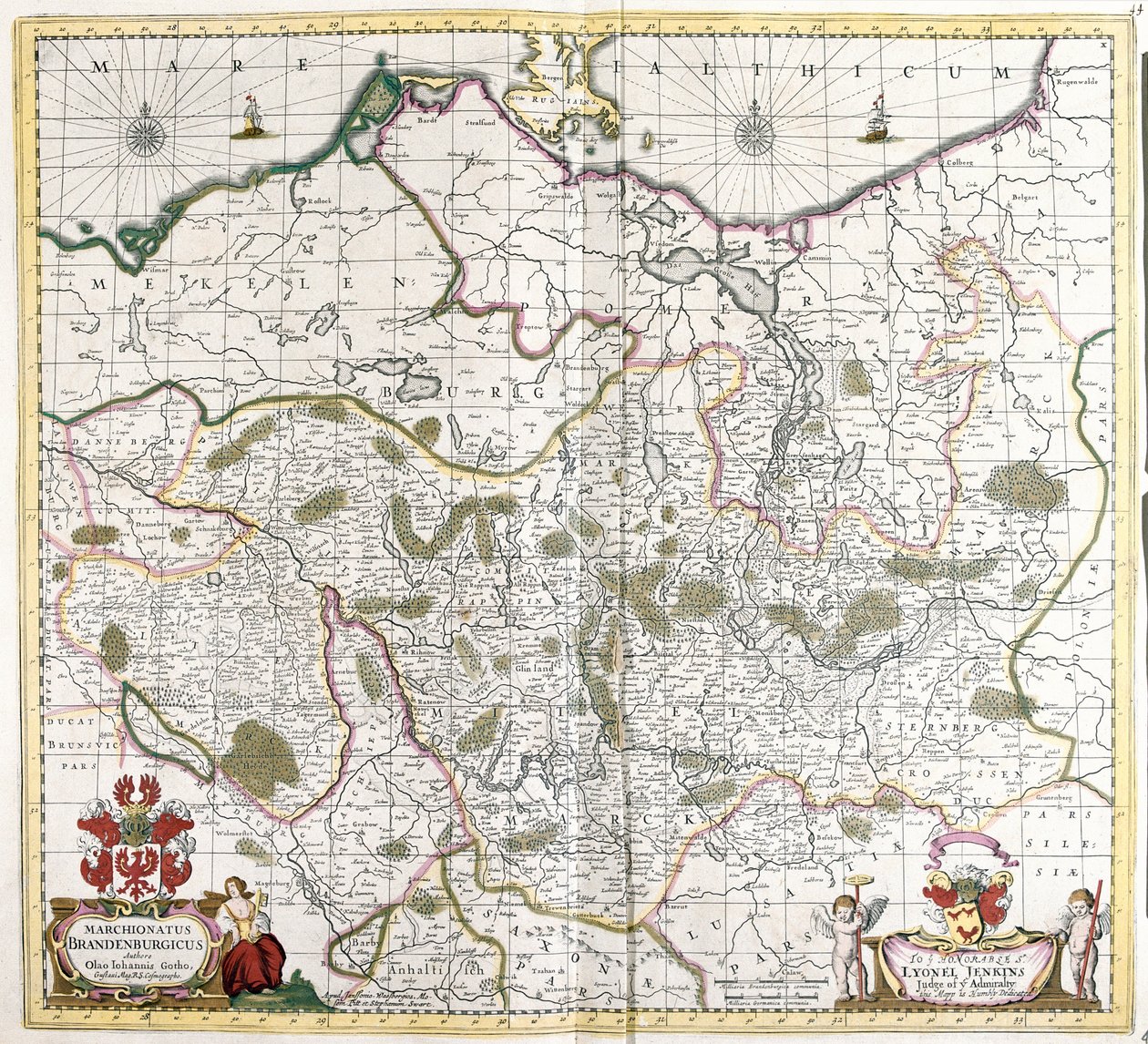 Carte du Margraviat de Brandebourg (Allemagne) (gravure) - Frederick de Wit