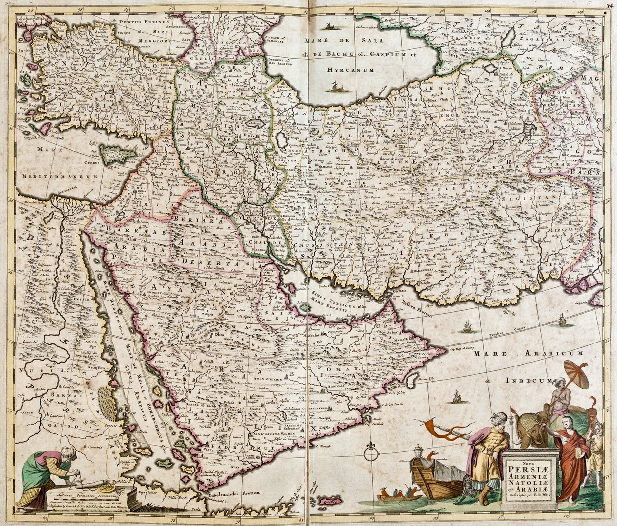 Turquie, Chypre, Liban, Syrie, Israël, Jordanie, Irak, Péninsule arabique, Iran, Turkménistan, Afghanistan, Pakistan - Frederick de Wit