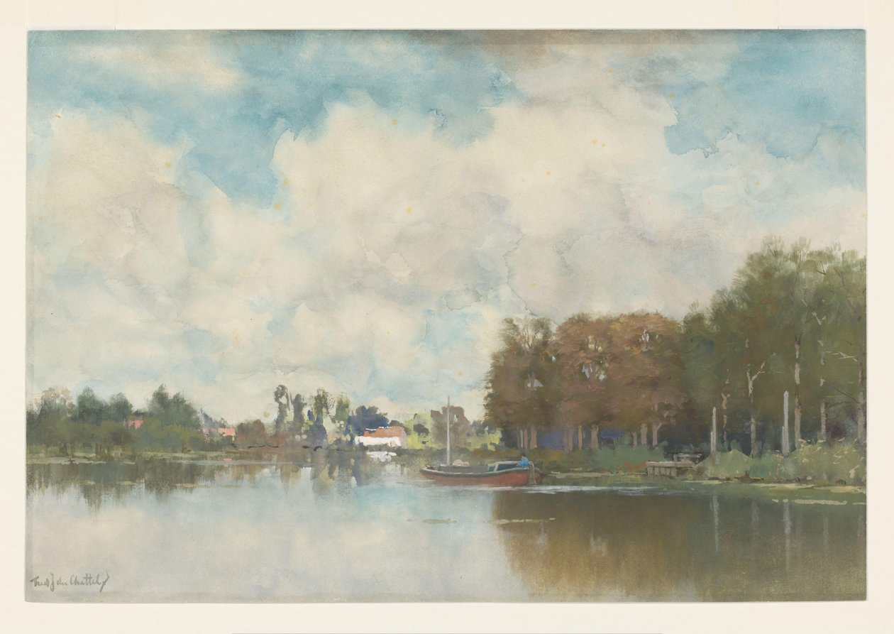 Canal hollandais - Fredericus Jacobus van Rossum du Chattel (signed by artist)