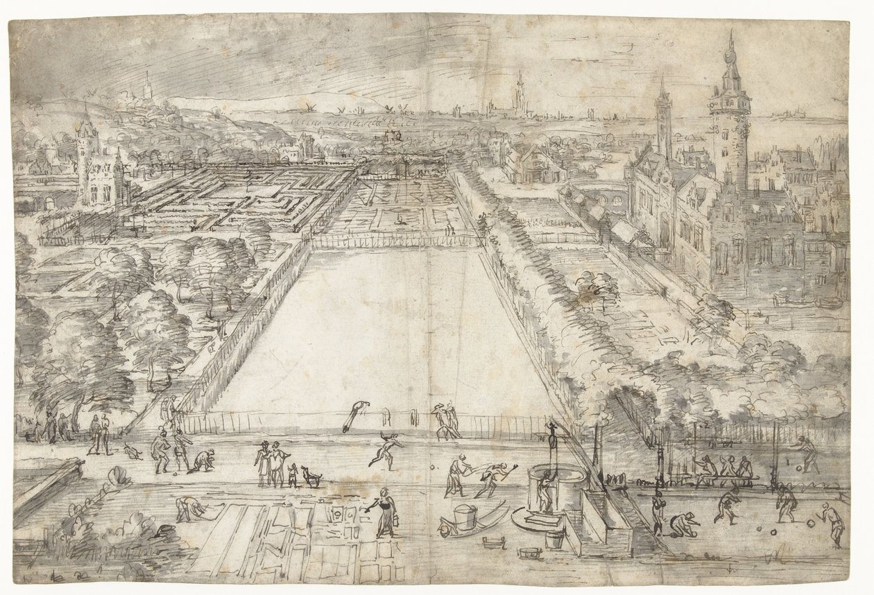 Château avec un parc à proximité d