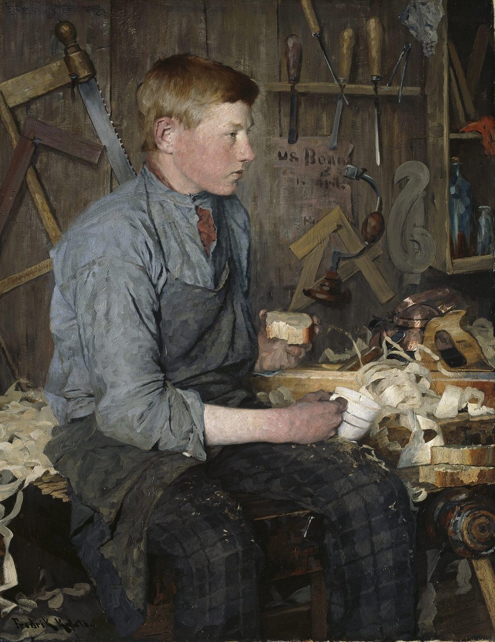 Le jeune charpentier - Fredrik Kolstoe