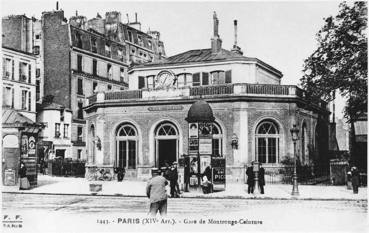 Carte postale représentant la station Montrouge, Paris, vers 1900 - French Photographer
