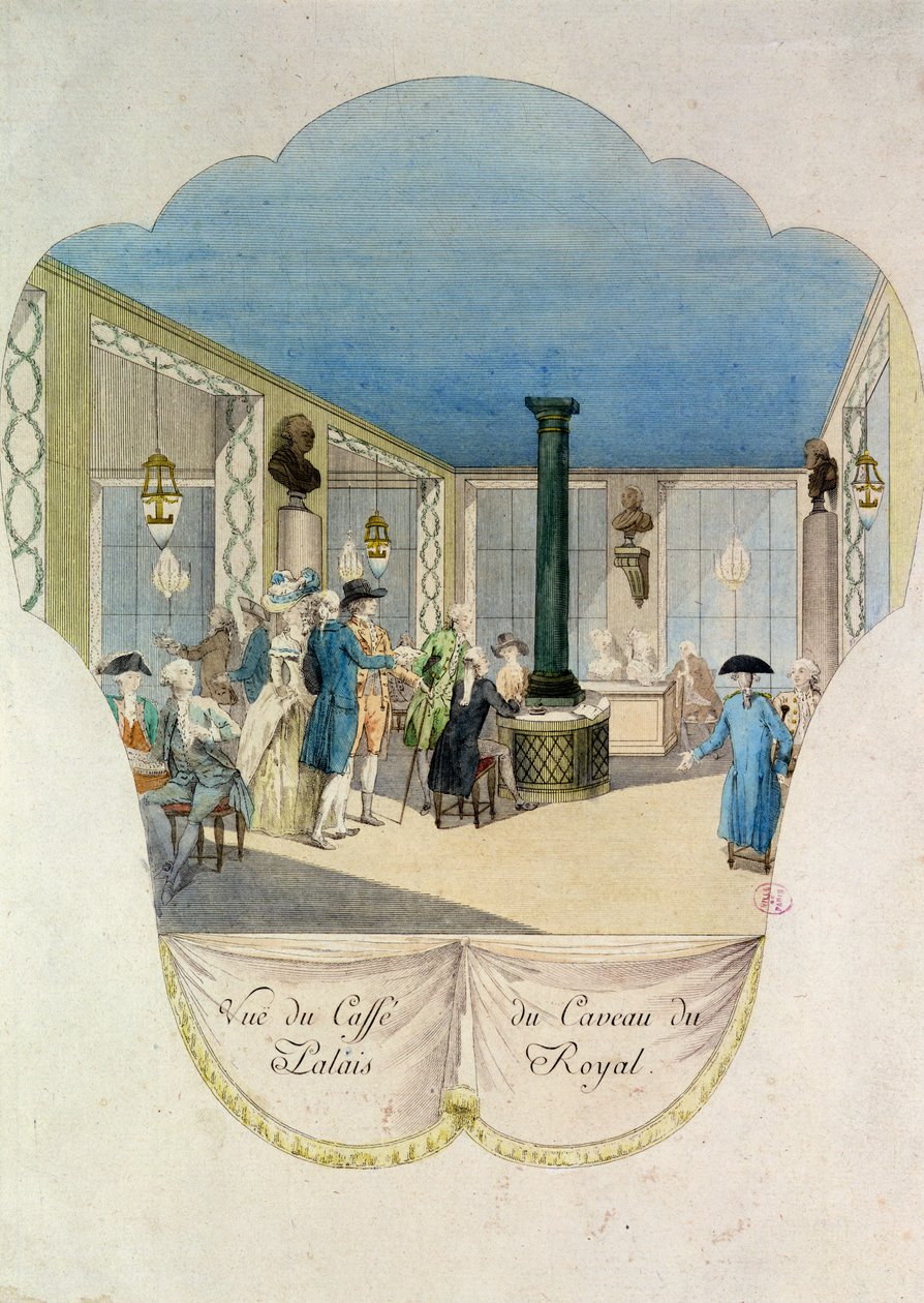 Café dans la cave du Palais-Royal - French School
