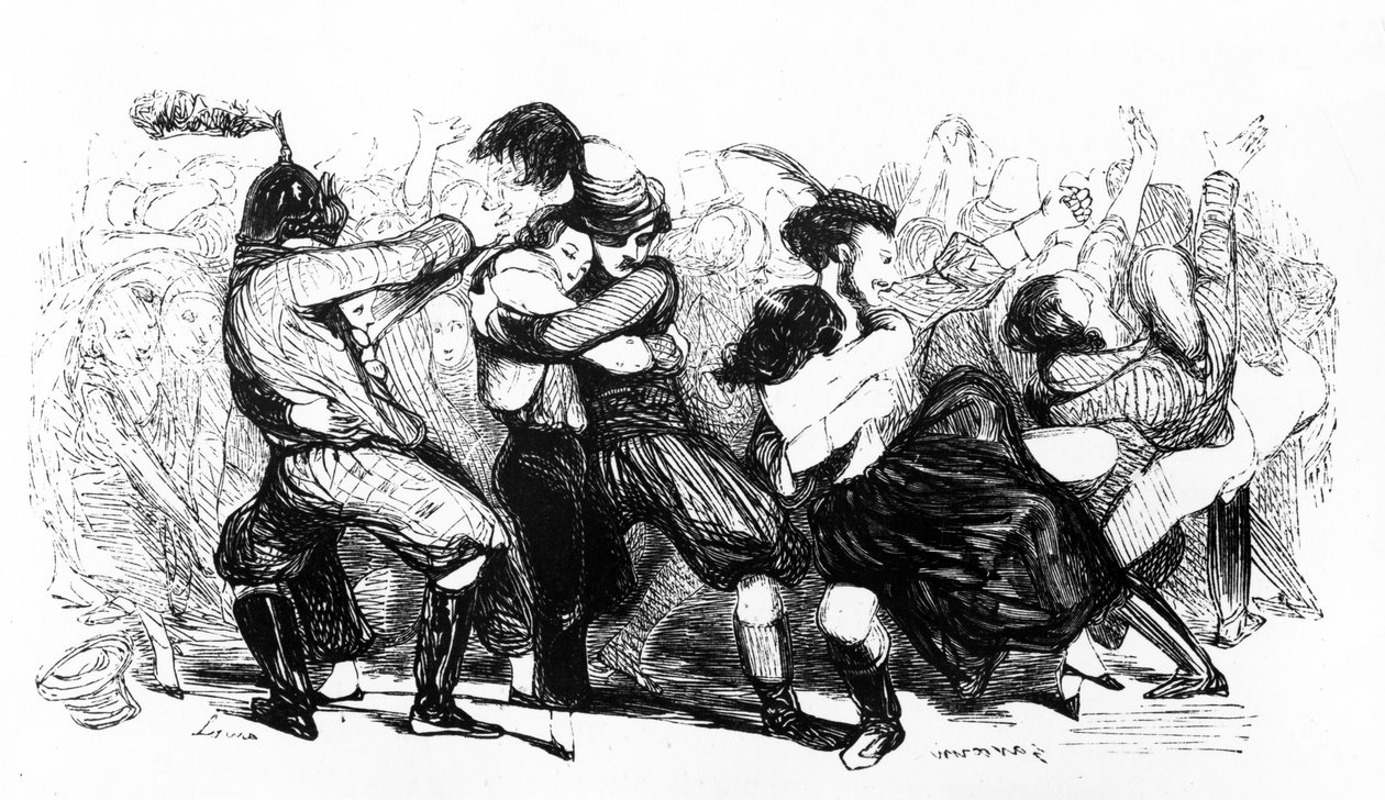 Le Bal Chicard, c.1840 - French School