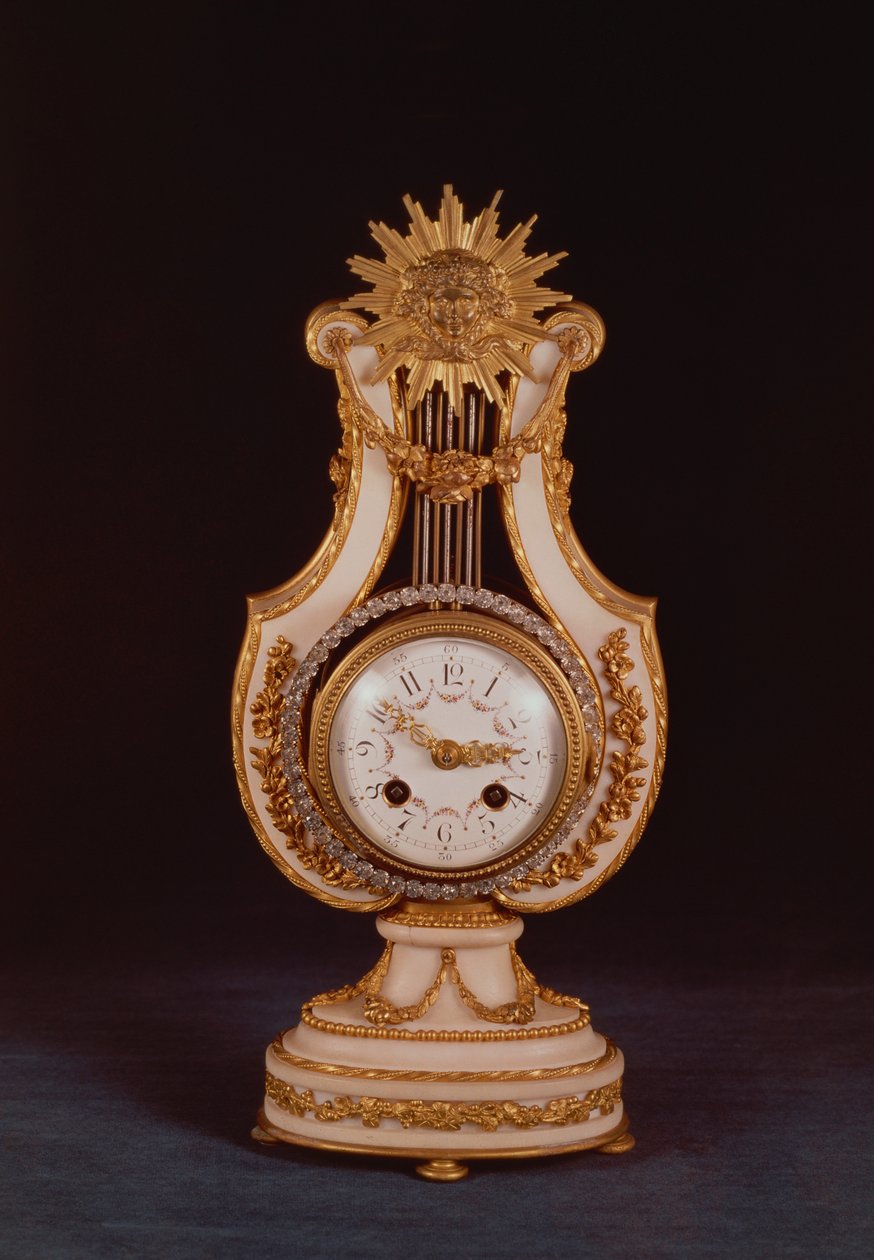 Horloge lyre, vers 1810 - French School