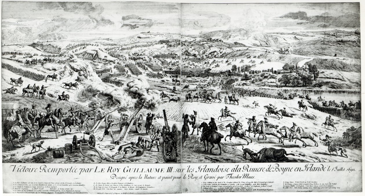 La Bataille de la Boyne, vers 1690 - French School