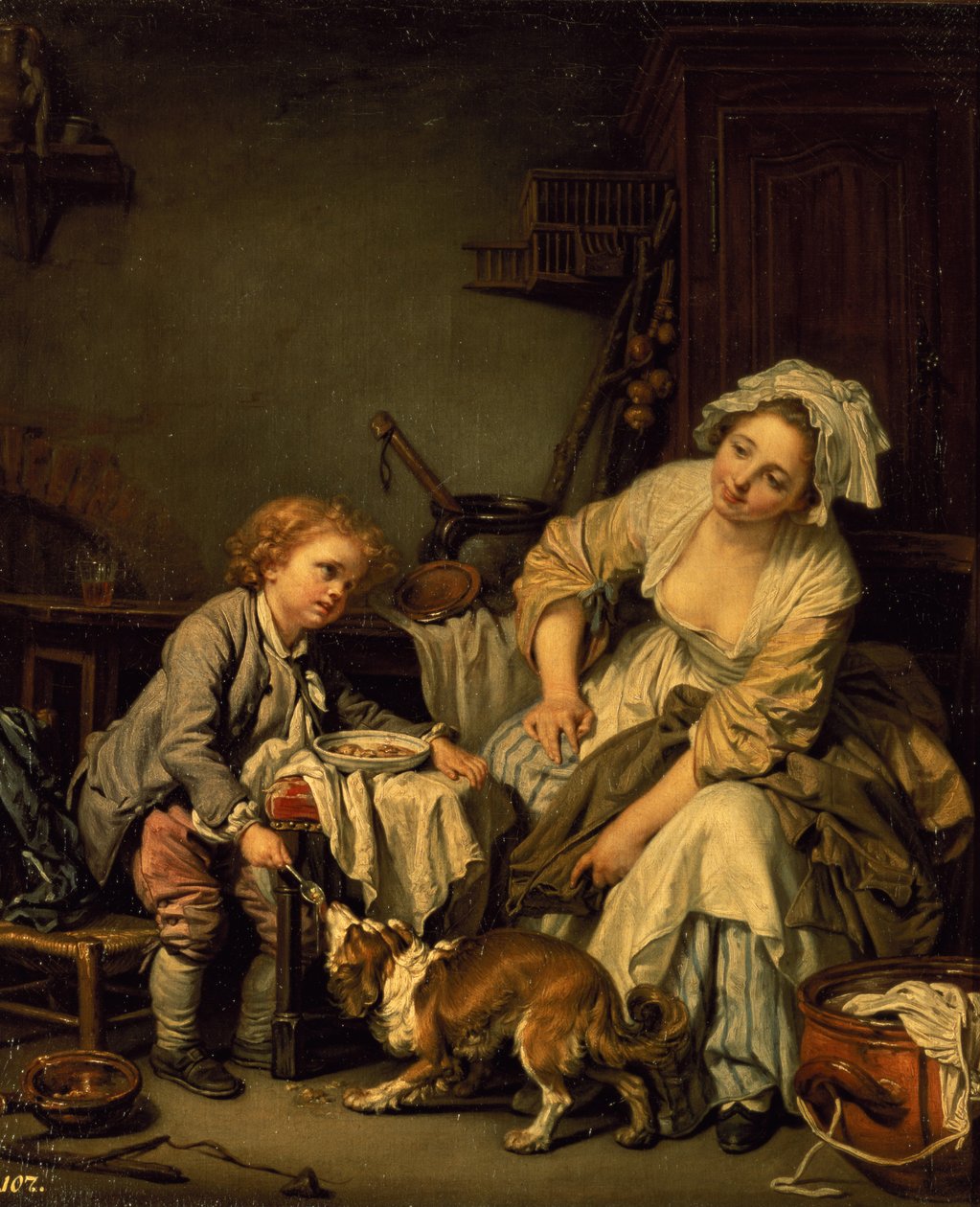 La cuisinière - French School
