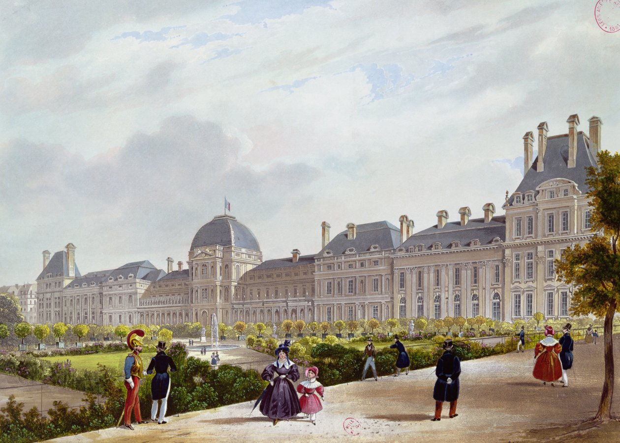 Les Tuileries pendant la Restauration - French School