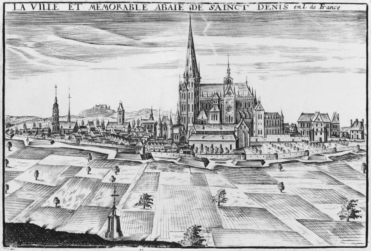 Ville et abbaye mémorable de Saint-Denis - French School
