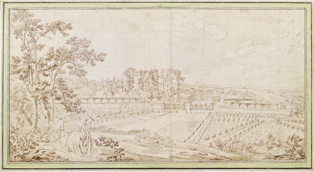 Vue du Château de Celle-Saint-Cloud - French School