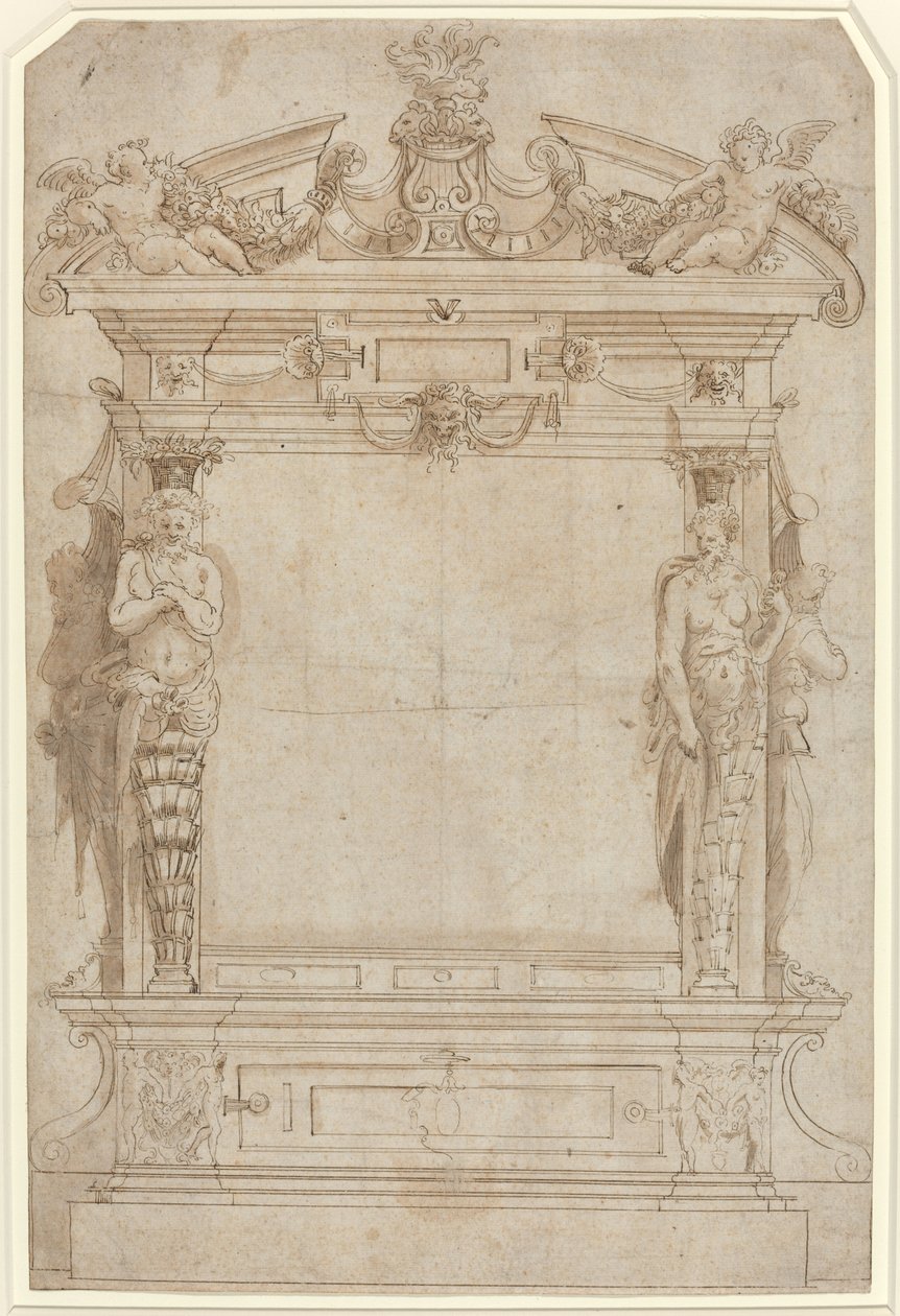 Conception pour un cadre architectural - French 16th Century