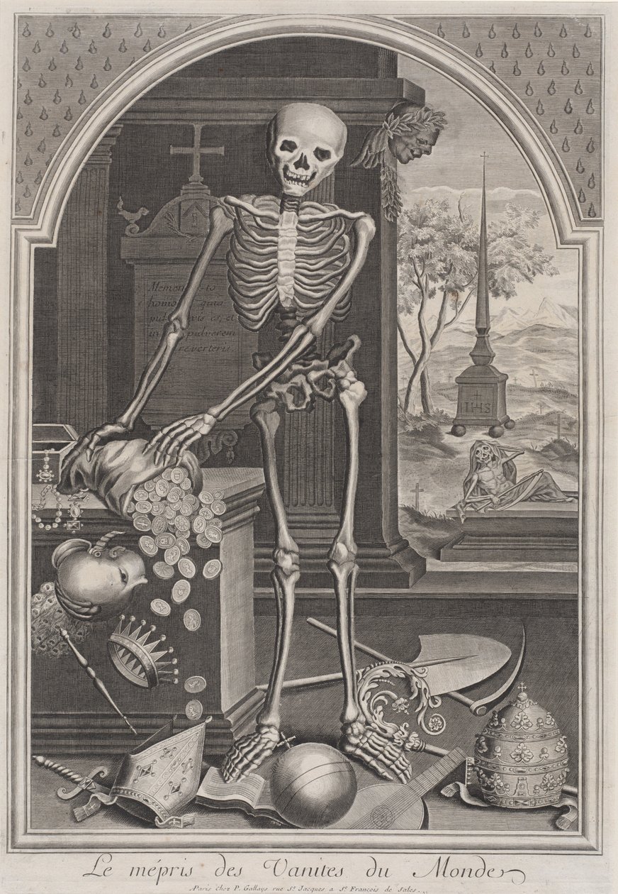 La Mort avec les Vanités mondaines - French 18th Century