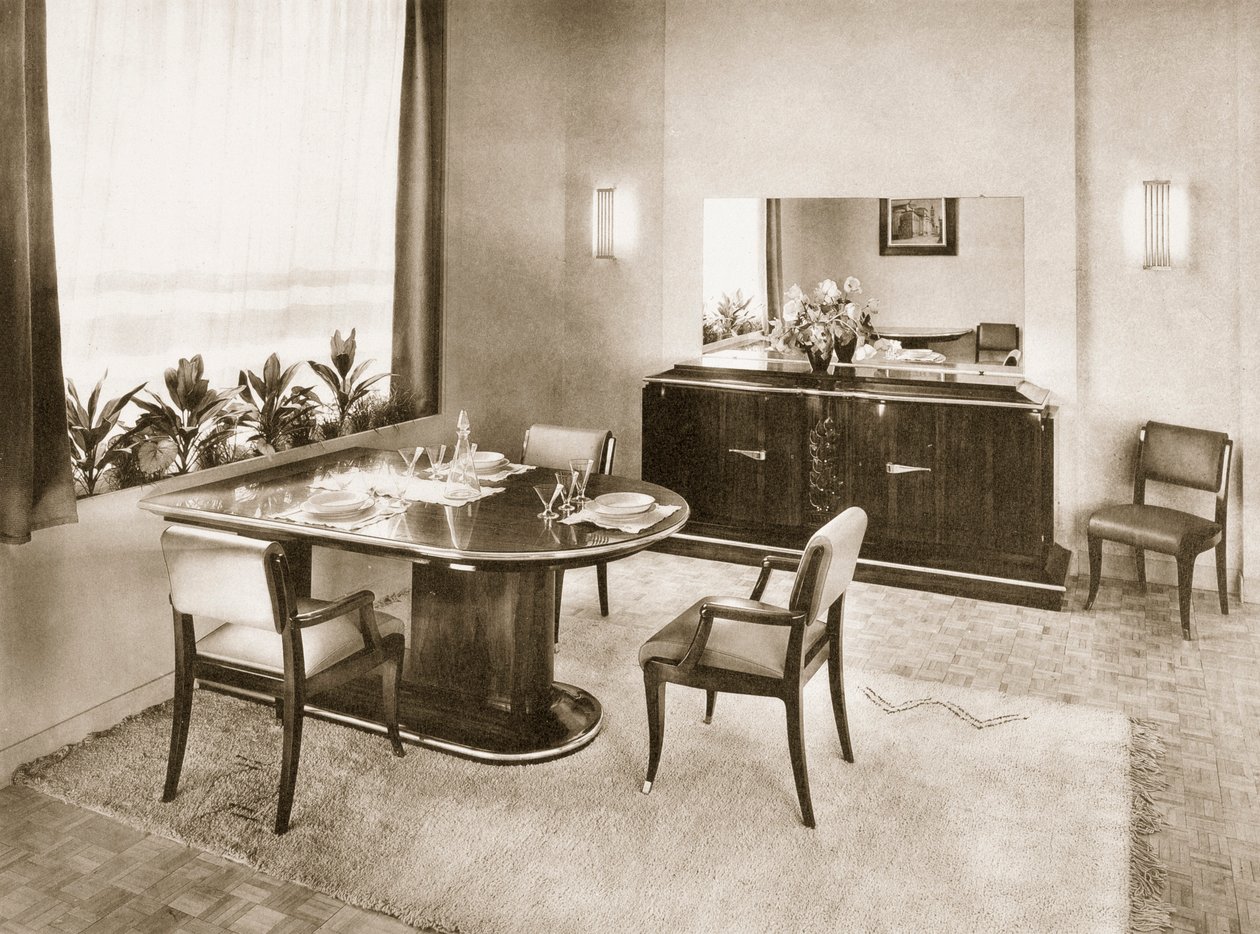 Salle à manger des Ensembles Mobiliers, pub. 1937 - French Photographer