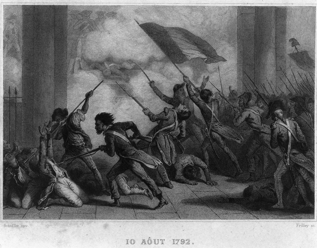 10 août 1792 (Chute de la royauté) - dans «Révolution française» par Thiers. 19e siècle - French School