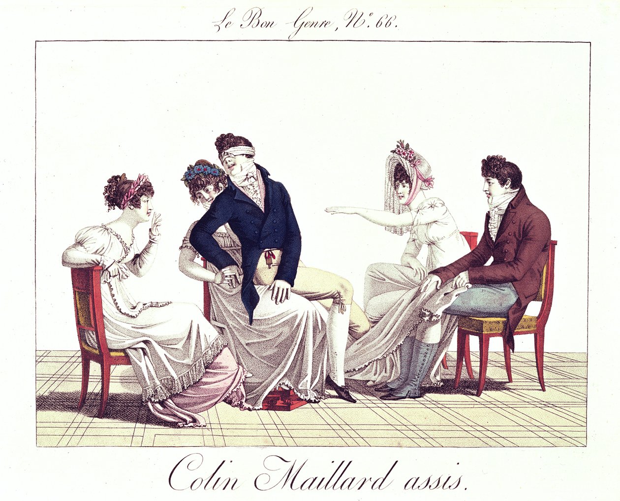 Un jeu de Colin-Maillard, vers 1810-20 - French School