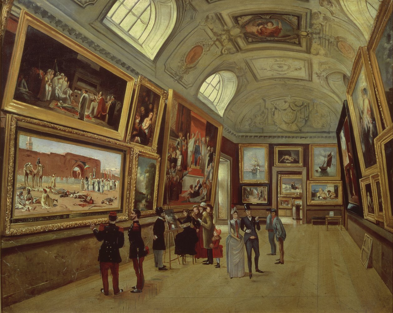 Une galerie de tableaux au Musée du Luxembourg, 1883-85 - French School
