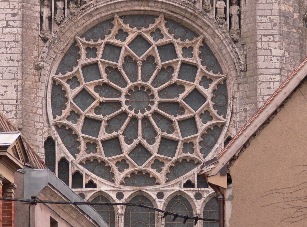 Vue extérieure de la rosace nord - French School