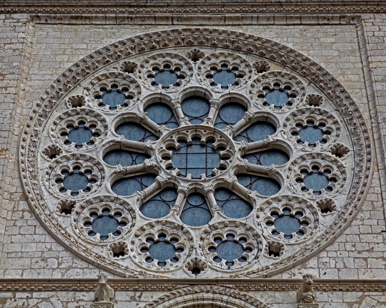 Vue extérieure de la rosace ouest - French School