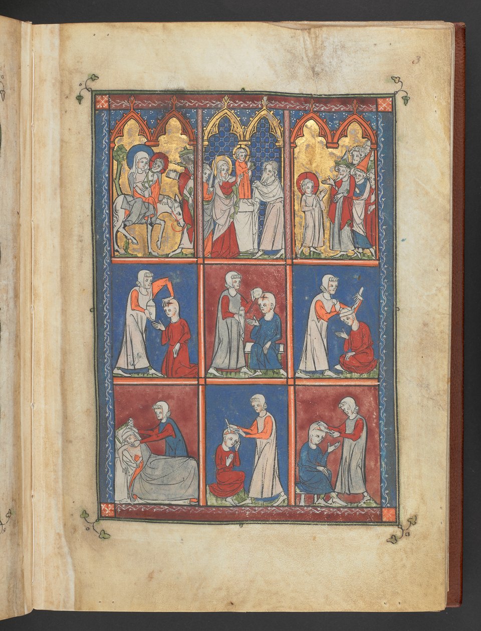 Une anthologie médicale incluant la Chirurgia de Roger Frugardi (parchemin) - French School