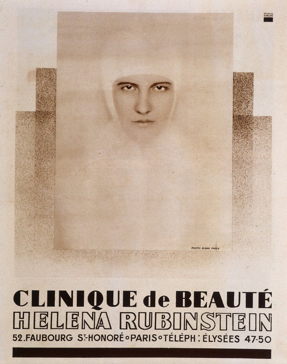 Publicité pour la clinique de beauté Héléna Rubinstein à Paris - dans Vu - French School