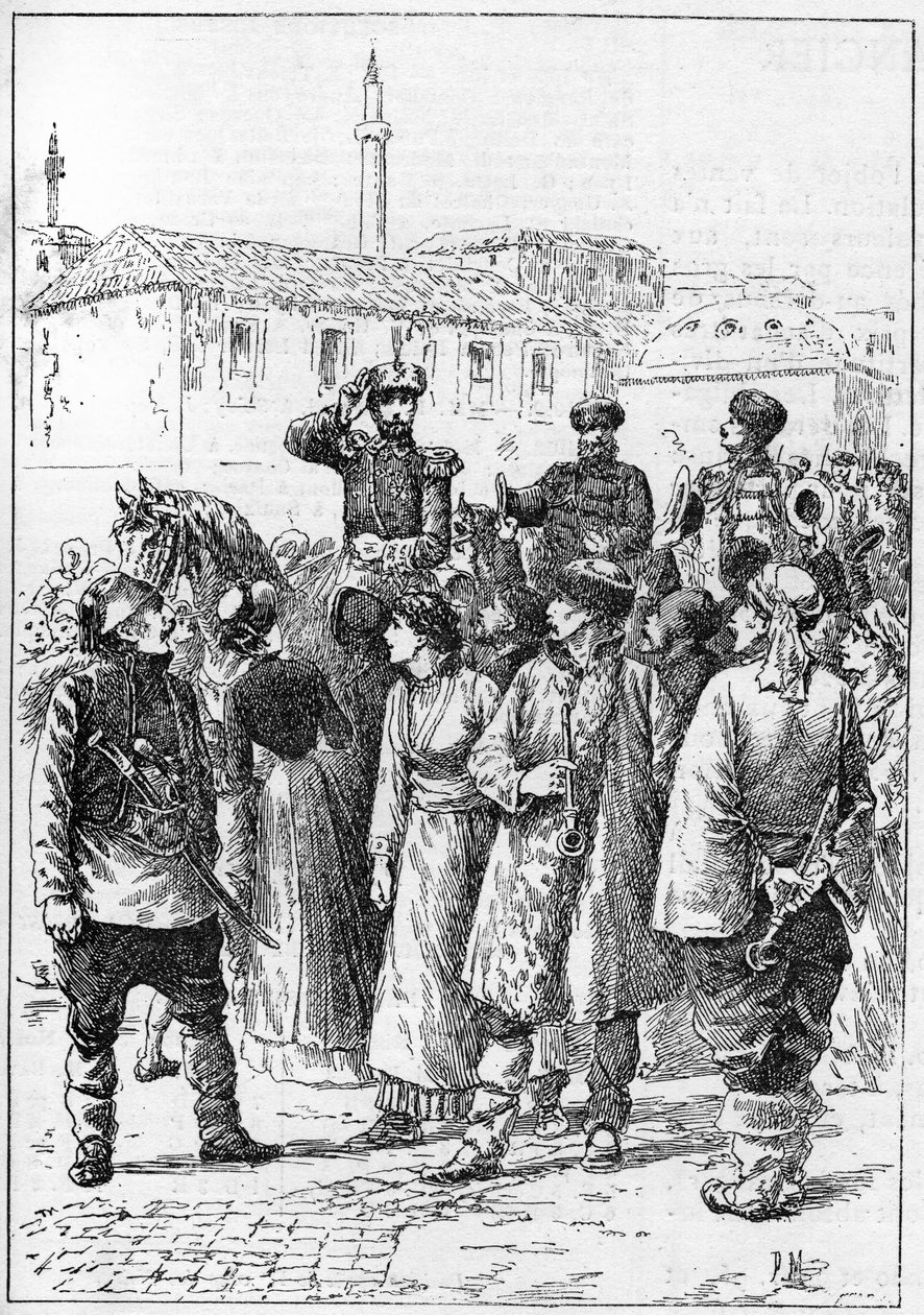 Alexandre de Battenberg - Alexandre Ier de Bulgarie ou Alexandre de Battenberg (1857-1893) arrive à Philippopoli pour proclamer l