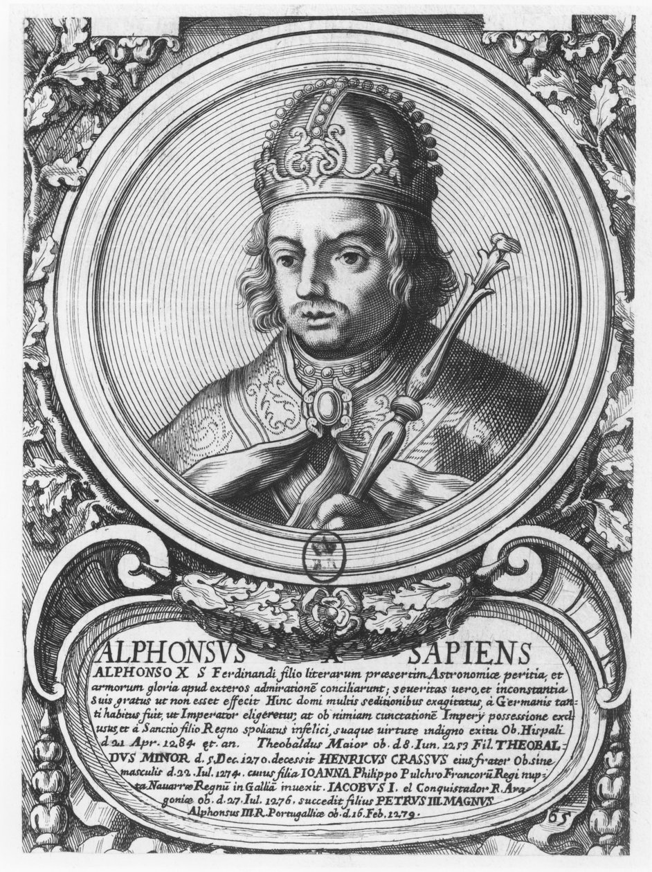 Alfonso X, le Sage (gravure) - French School