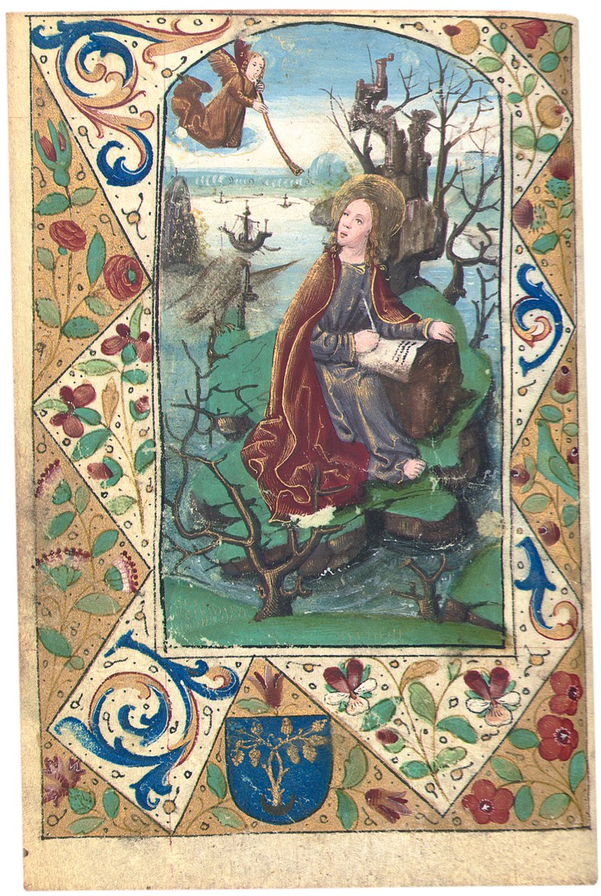 Un ange apparaissant à Marie-Madeleine dans le désert, illustration du Livre d