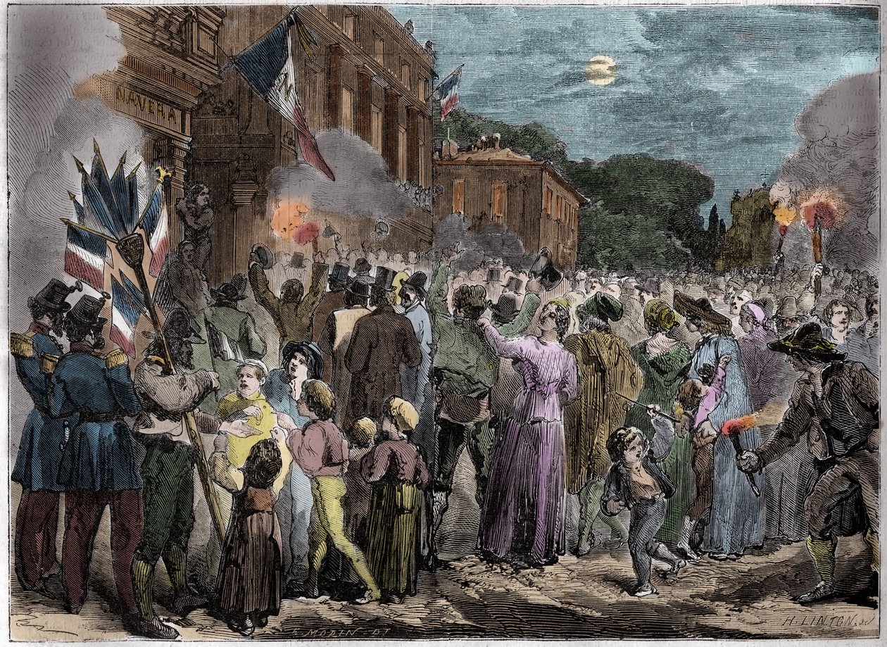 Annexion de la Savoie et de Nice à la France - 1860 Annexion de Nice par la France - French School