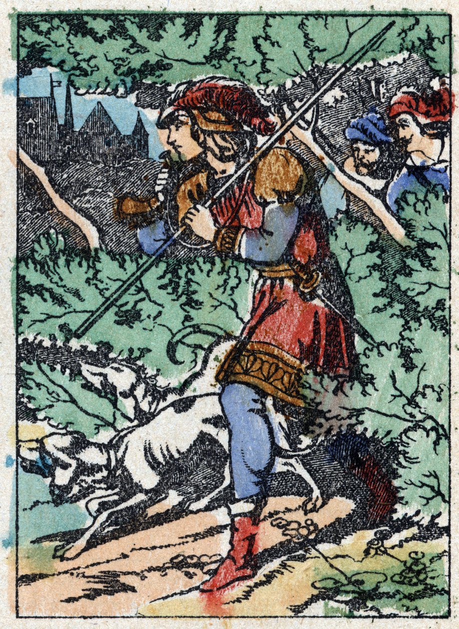 Illustration anonyme pour « La Belle au bois dormant », conte de Charles Perrault (1628-1703), écrivain français. Gravure sur bois d