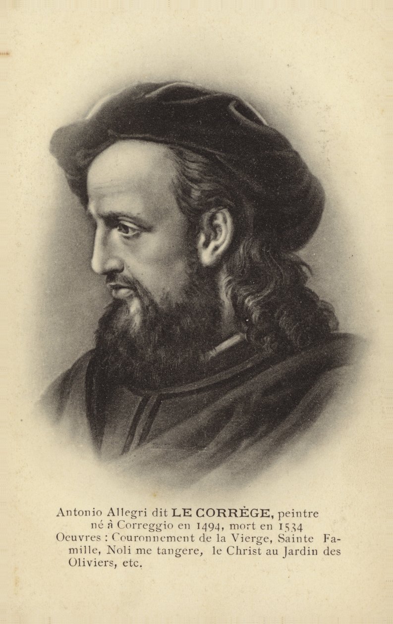 Antonio da Correggio, peintre italien (lithographie) - French School