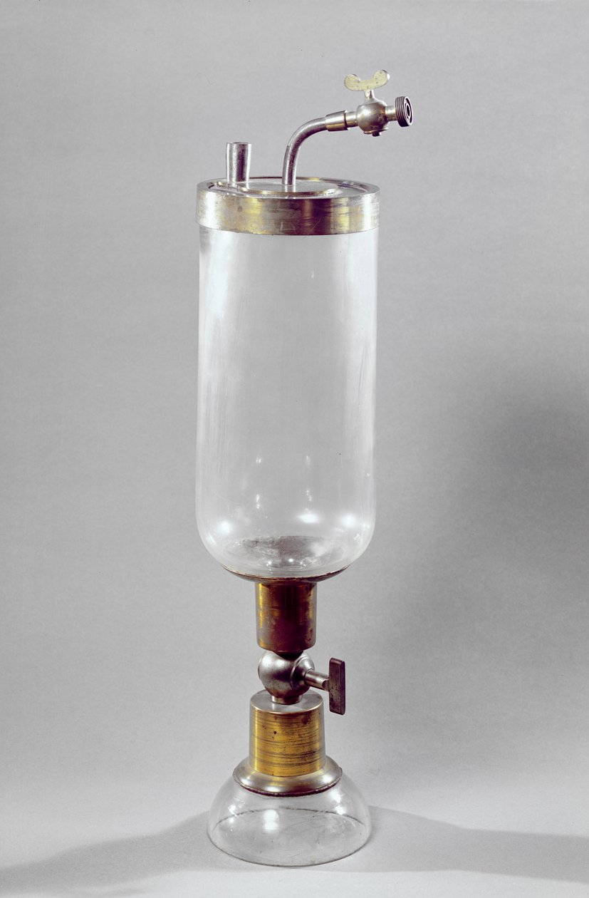 Appareil pour étudier le gaz, conçu par Antoine Laurent de Lavoisier (1743-94) - French School