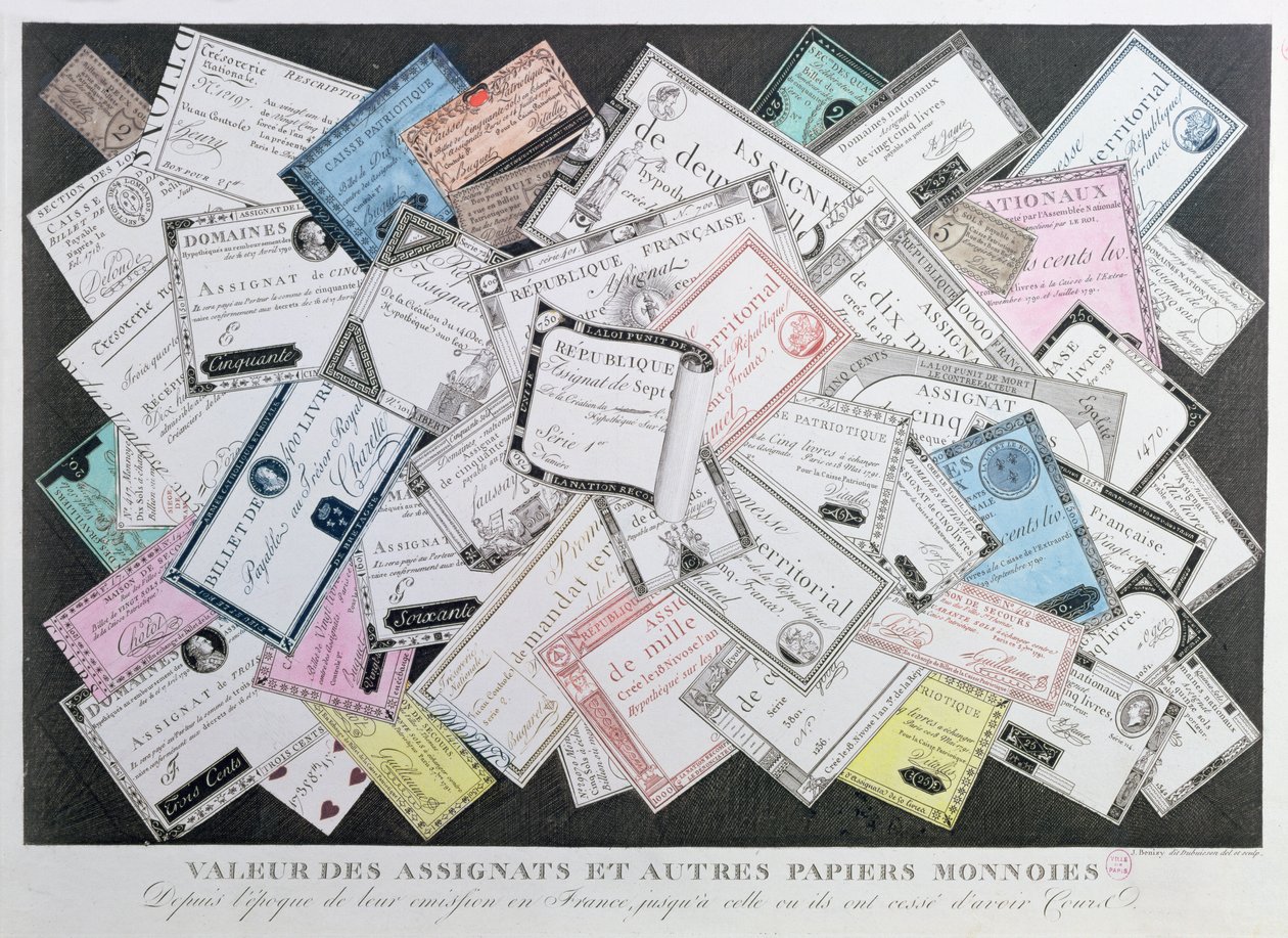 Assignats et autres exemples de papier-monnaie de l