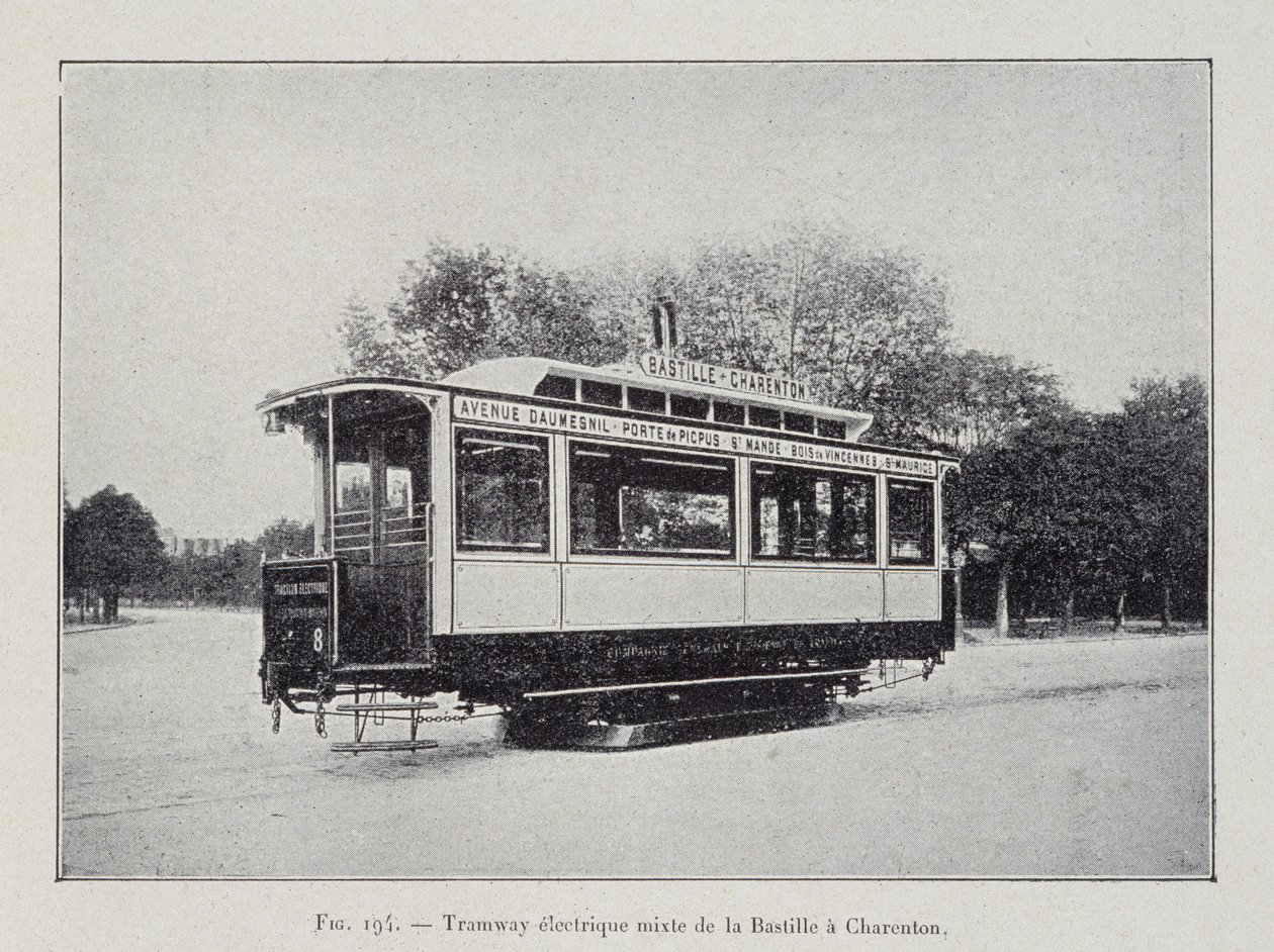 Tramway électrique Bastille-Charenton - dans « À travers l