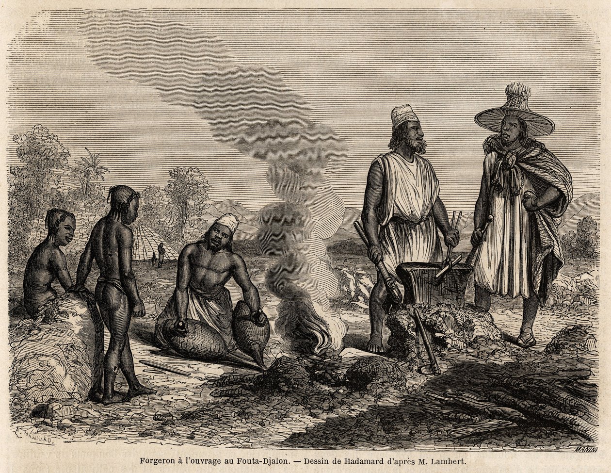 Forgeron au travail à Fouta Djalon - French School