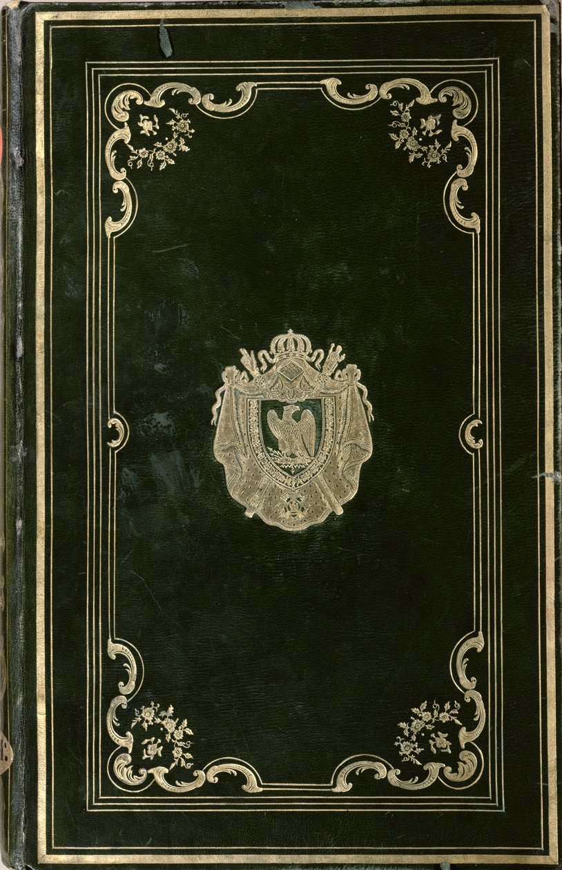 Reliure de livre avec les armoiries de Napoléon Bonaparte (1769-1821) - French School
