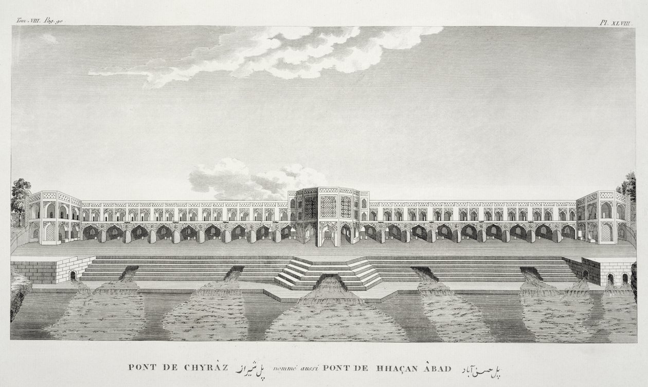 Pont de Chiraz, Ispahan, de Voyages du Chevalier Chardin en Perse, et autres Lieux d