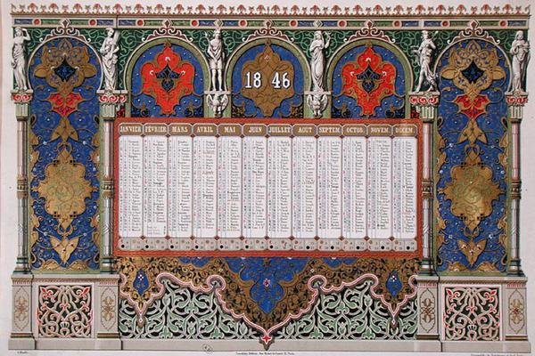 Calendrier pour 1846 - French School