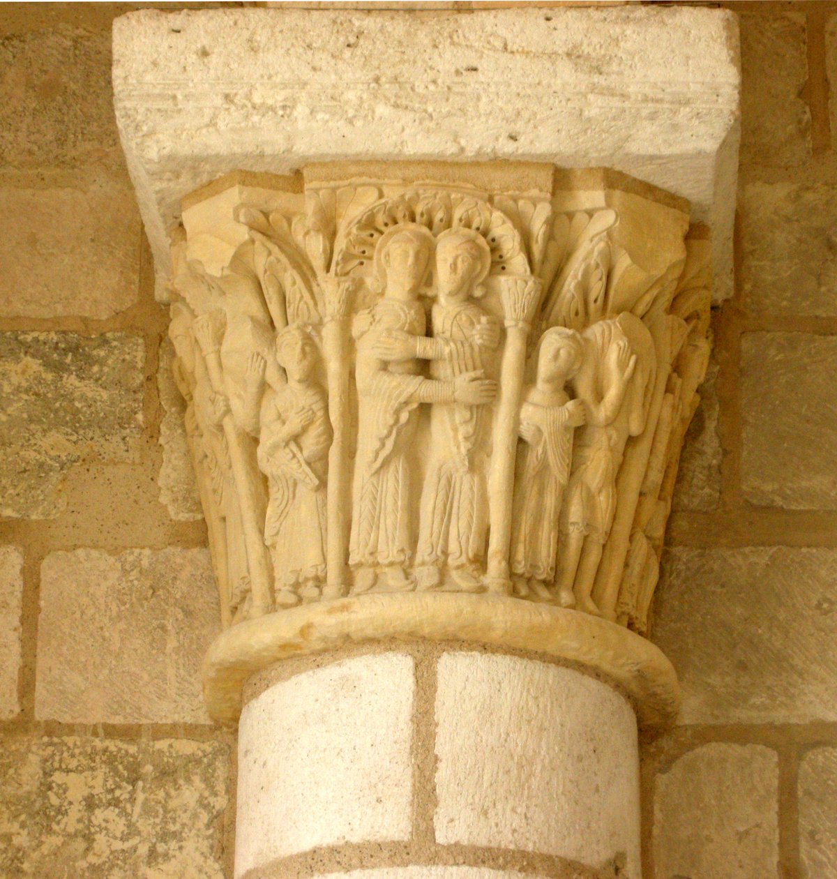 Chapiteau représentant la visitation - French School