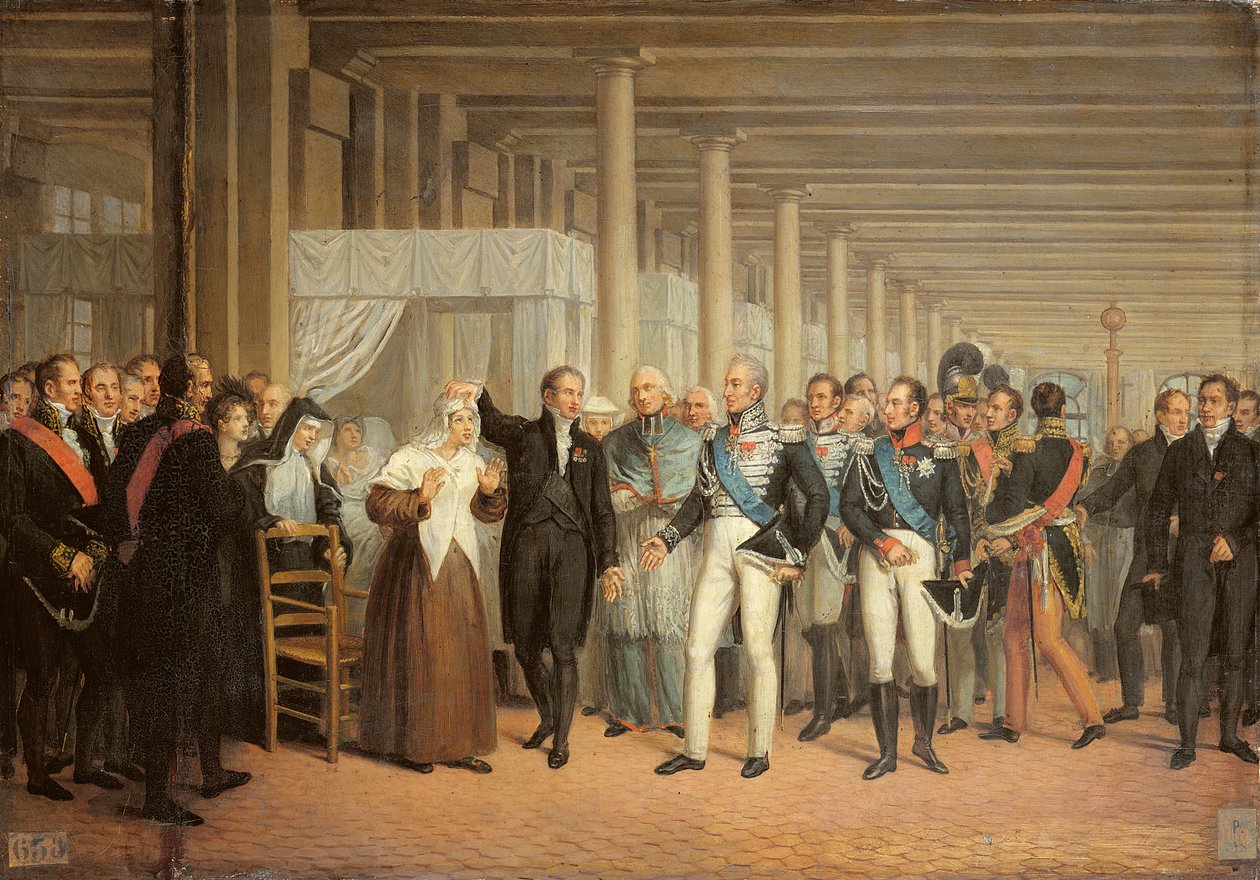 Opération de la cataracte réalisée par Guillaume Dupuytren (1777-1835) en présence du roi Charles X (1757-1836) à l