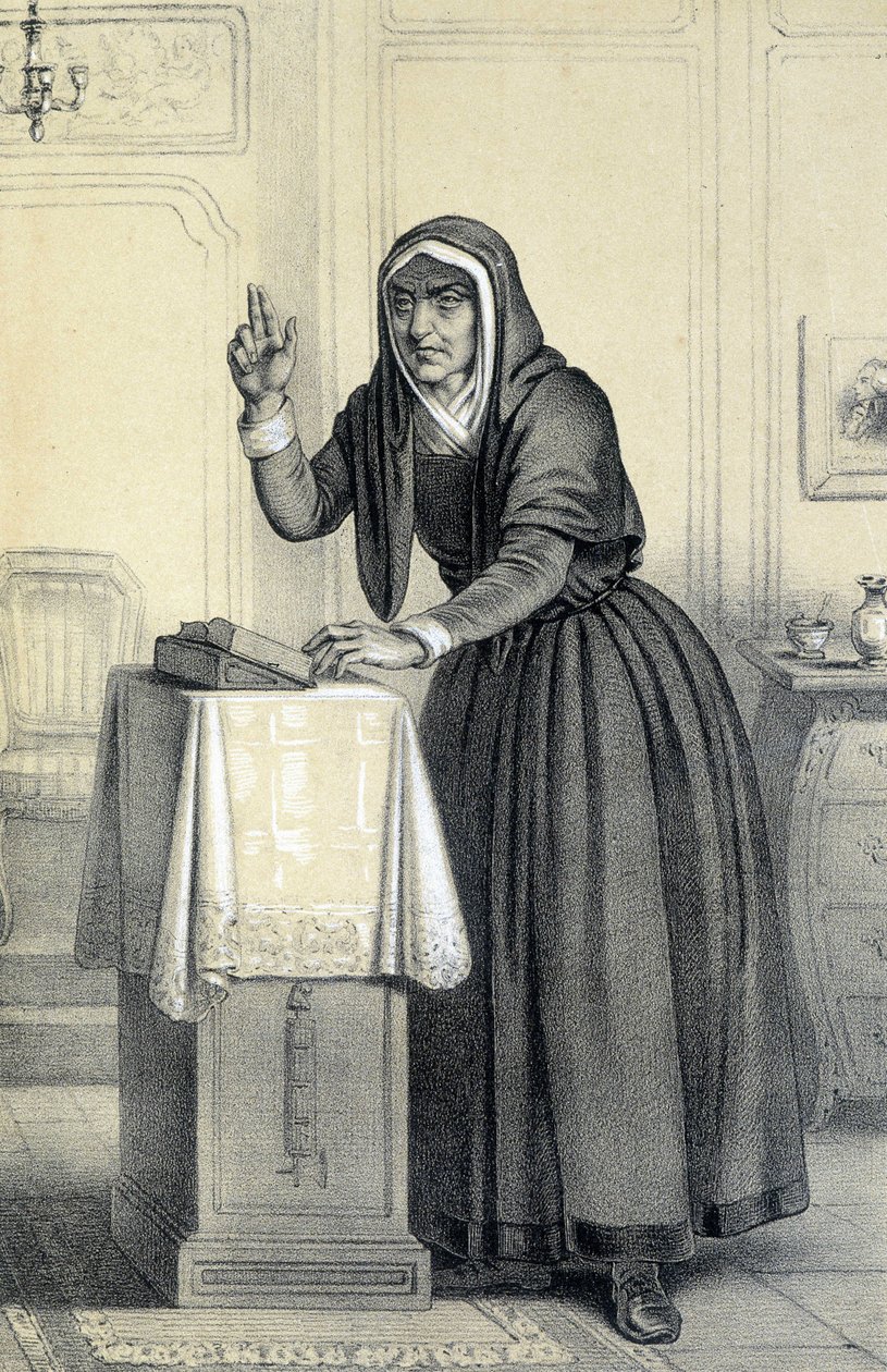 Catherine Théot - dans « Galerie historique de la Révolution française » par Albert Maurin, éd. Paris 1843 - French School
