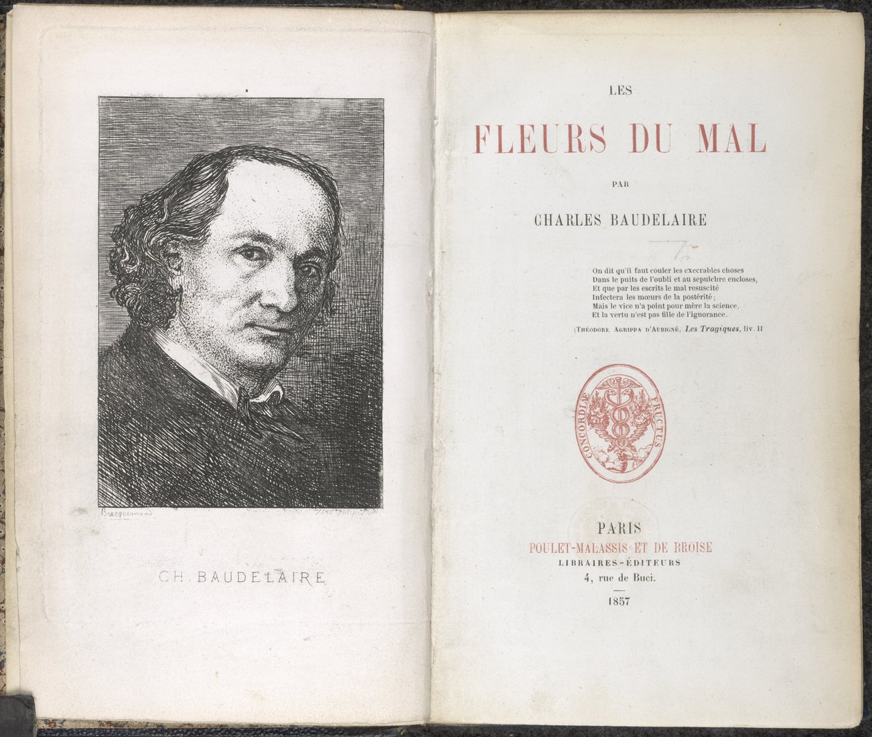 Charles Pierre Baudelaire, Les Fleurs du Mal - French School