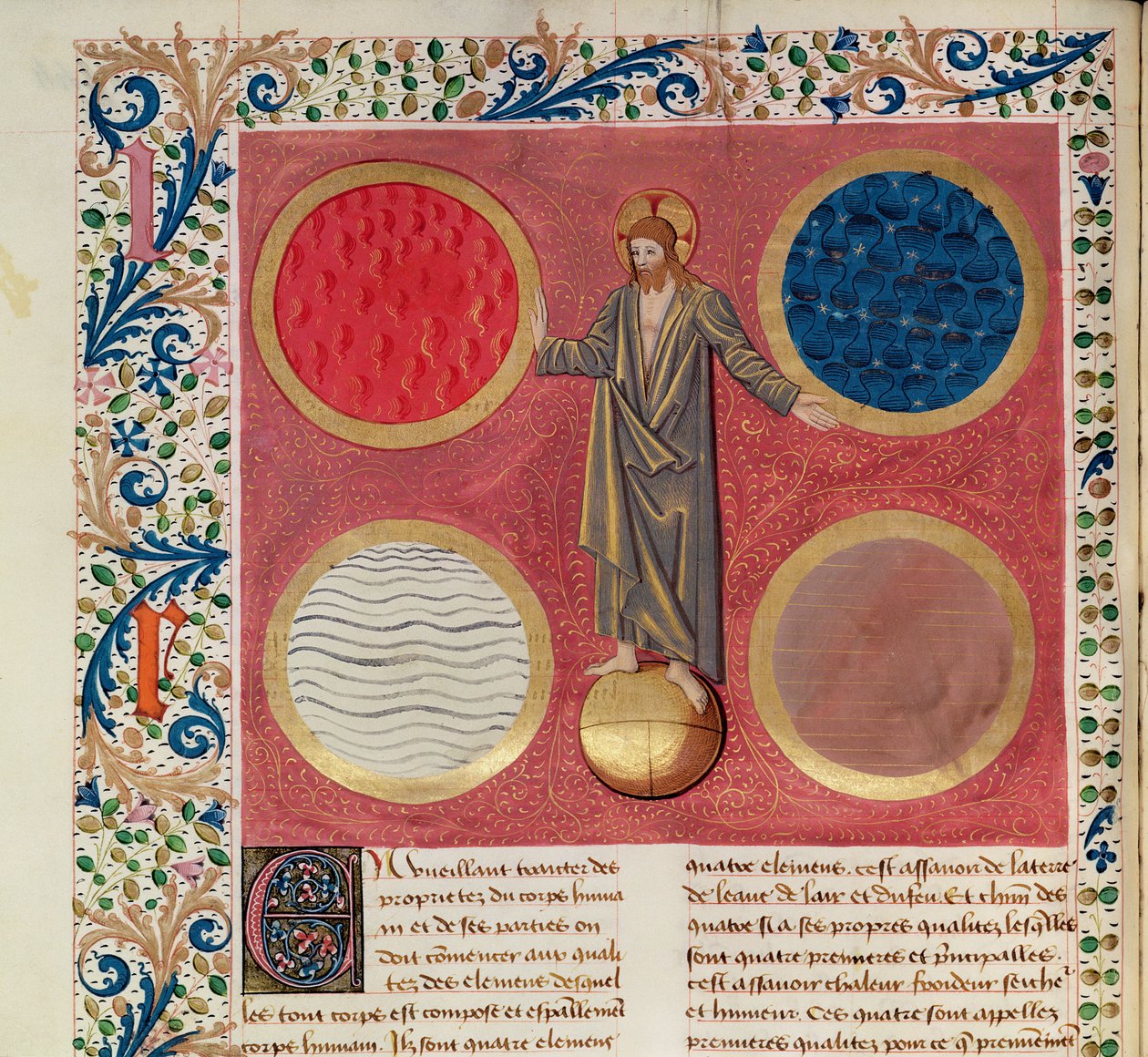 Christ entouré par les Quatre Éléments - French School