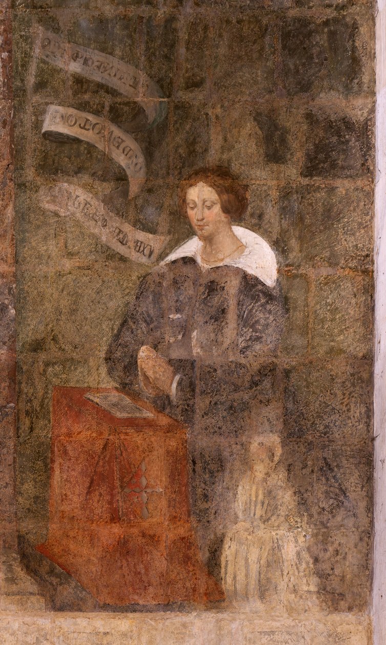 Église (Église Saint-Jean-Baptiste). Intérieur. Chapelle Saint-Fursy. Peintures murales. La glorification de Marie (fresque dite de la bonne mort). Début XVIIe siècle - French School