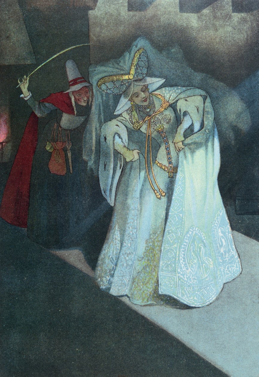 Cendrillon avec sa marraine la fée, vers 1911 - French School