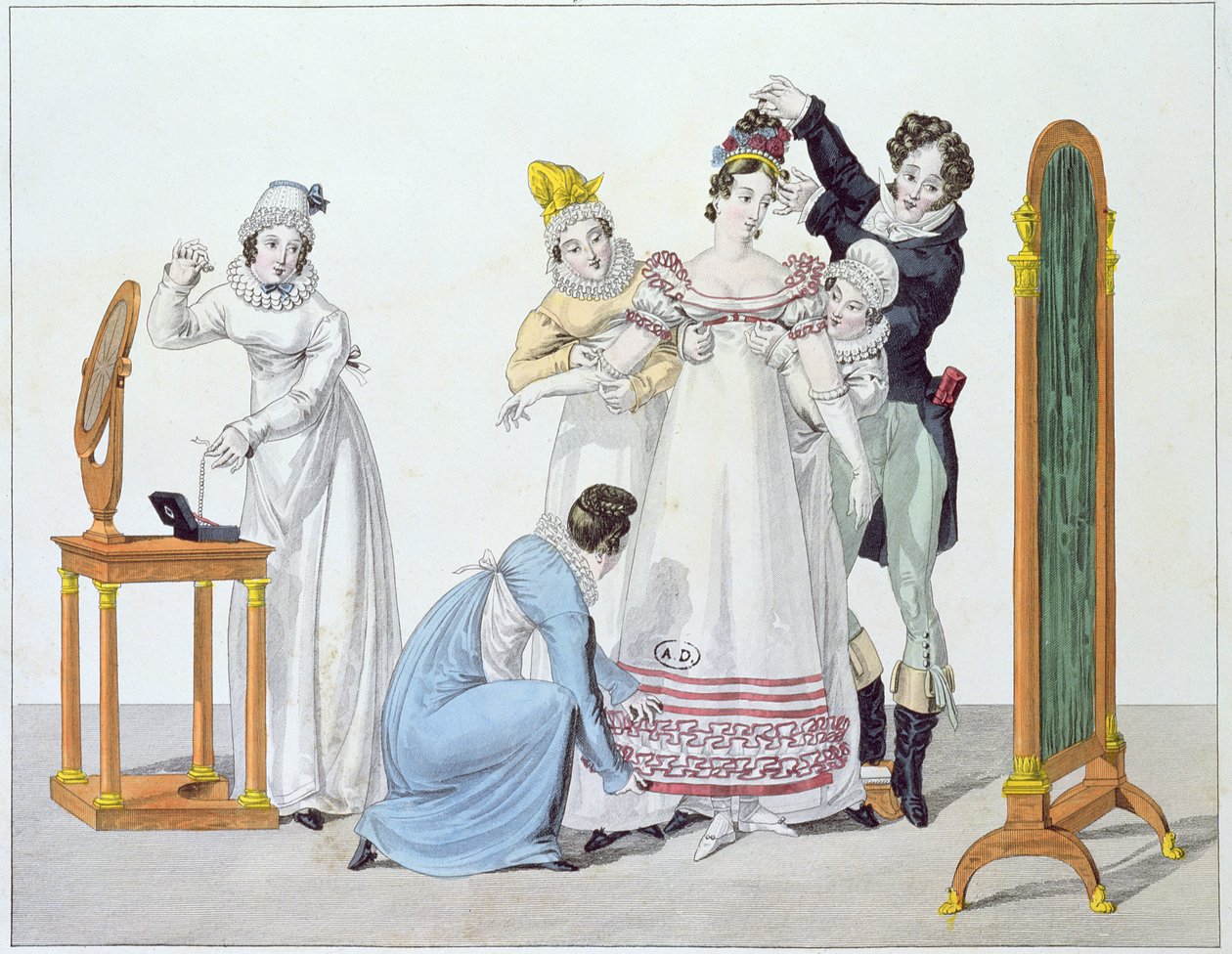 Cinq pour Une, planche 3 de la série Le Bon Genre, début du 19e siècle - French School