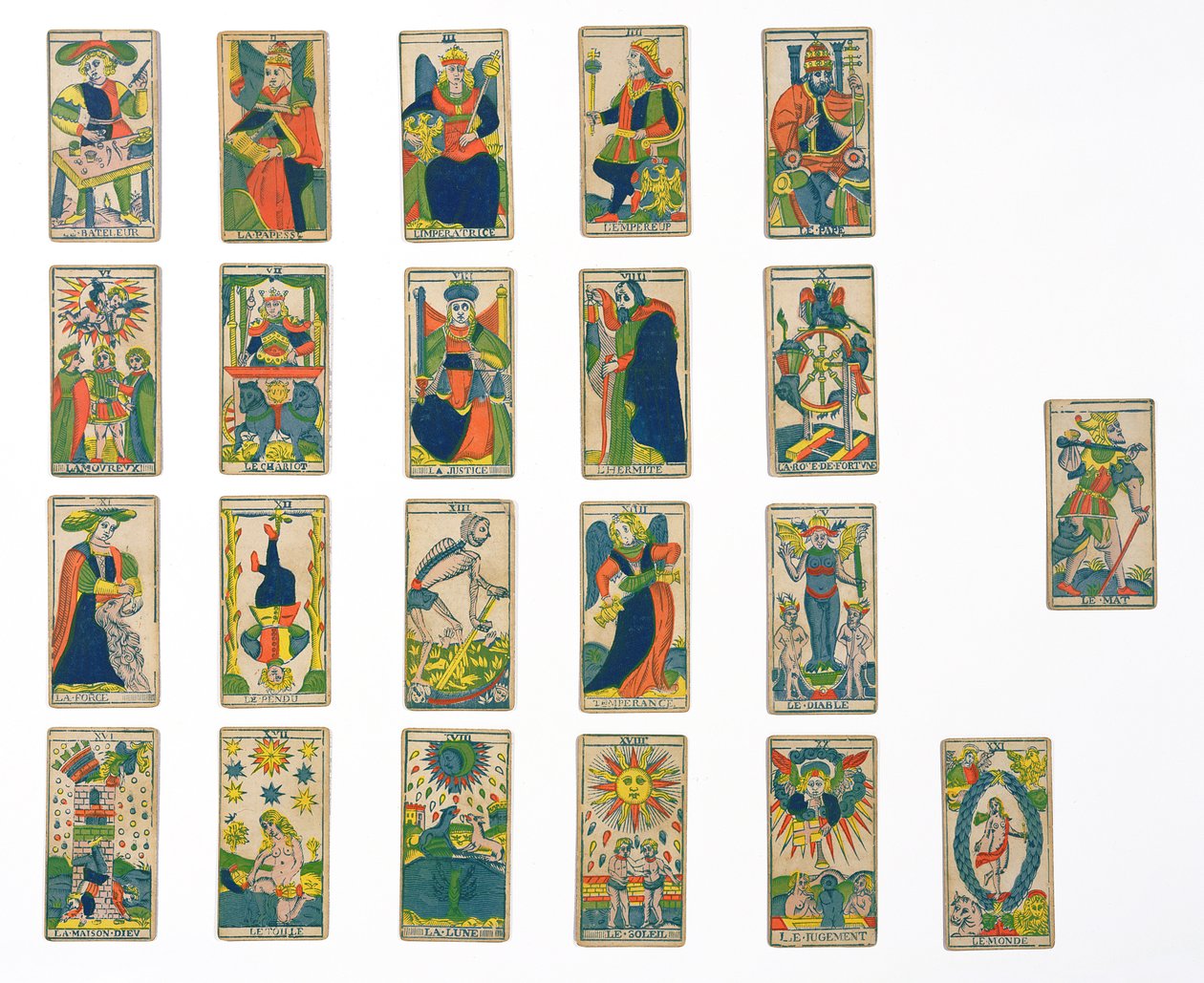 Collection de cartes de tarot - French School